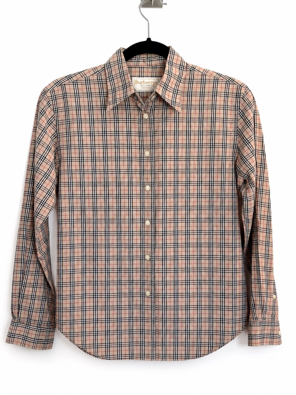 Vintage Burberrys London Nova Check Plaid Button Down Shirt Small - Picture 3 of 5